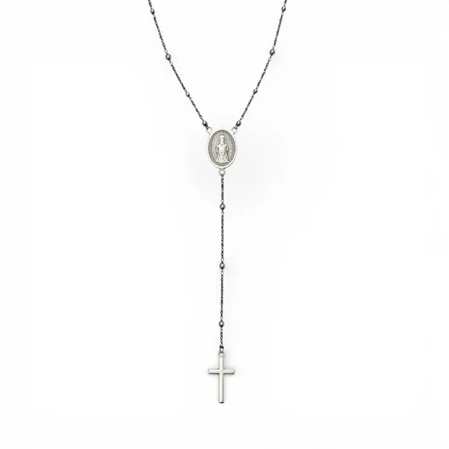 Срібне кольє Вервиця 