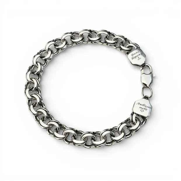 Silver bracelet Flat bismarck
