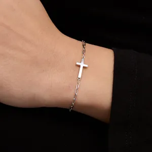Срібний браслет з хрестиком Стайл  зображення 3