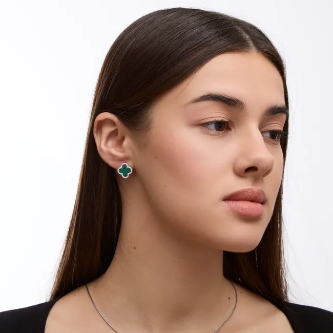 Срібні Сережки Конюшина   зображення 2