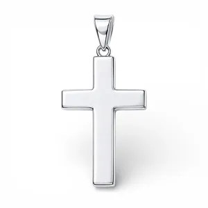 Серебряный декоративный крестик Прямой  