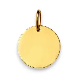 Срібна підвіска для гравіювання Монета з позолотою 