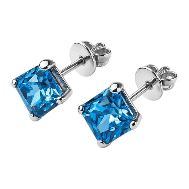Silver stud earrings Illusion mini