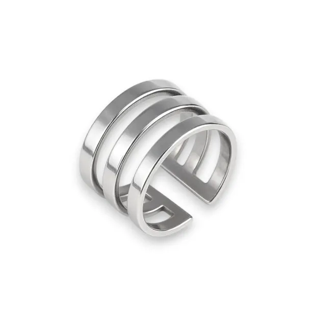 Срібна каблучка Три Смужки 