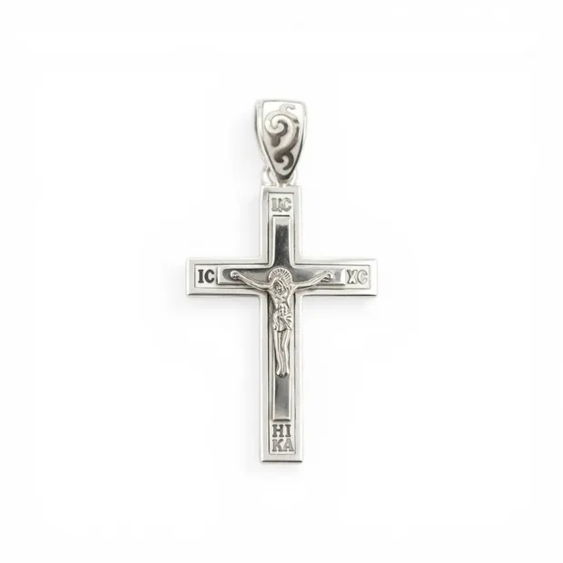 Срібний хрестик Ніжність великий 
