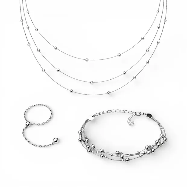 Срібний набір Кулька