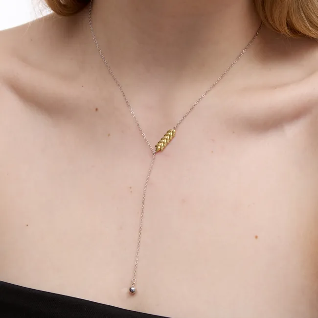 Срібне Кольє Колосок  зображення 4