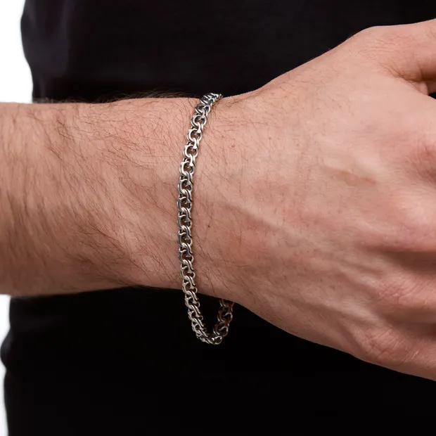 Серебряный браслет Плоский Бисмарк