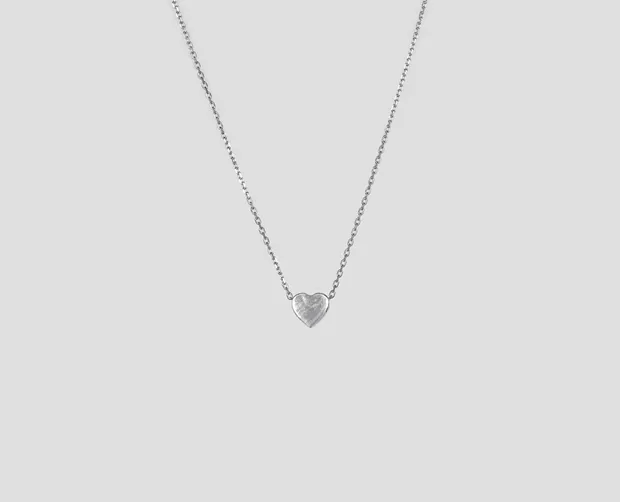 Silver Necklace Heart