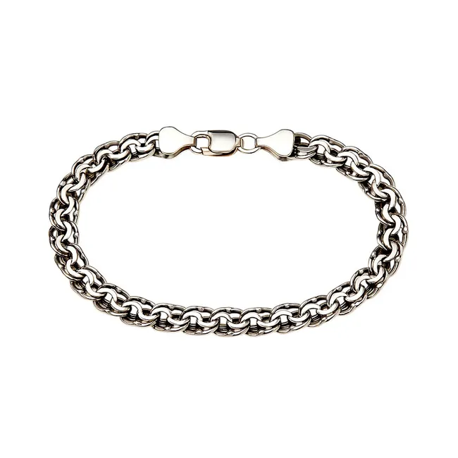 Срібний браслет Грецький Бісмарк