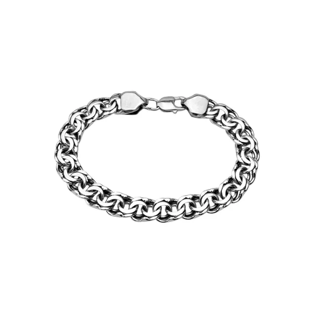 Silver bracelet Flat bismarck