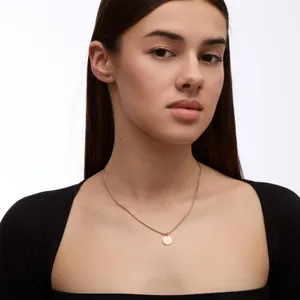 Срібна підвіска для гравіювання Монета з позолотою  зображення 2