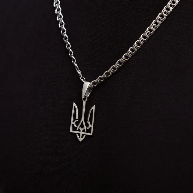 Срібна підвіска Тризуб   зображення 3