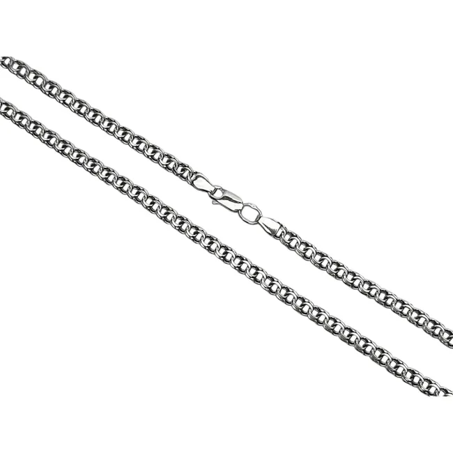 Серебряная цепочка Плоский бисмарк  