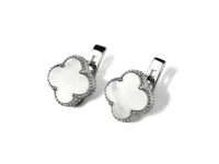 Silver earrings Clover