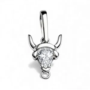 Срібна підвіска Телець 