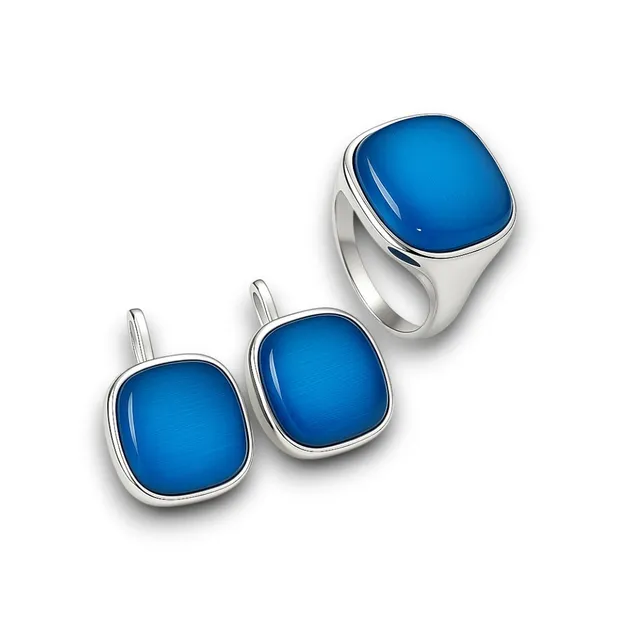 Срібний набір Кенді Синій