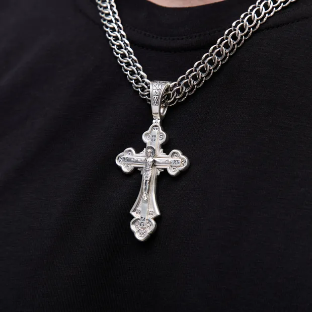 Срібний чоловічий набір Сильний та Футляр для прикрас "Балабінка"