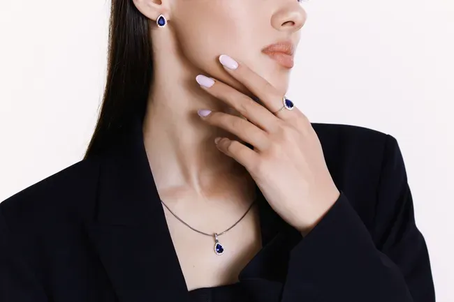 Подарунок для коханої срібний набір Хатідже  зображення 2