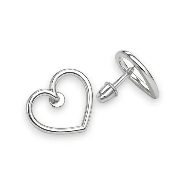 Срібні сережки  Серденька   