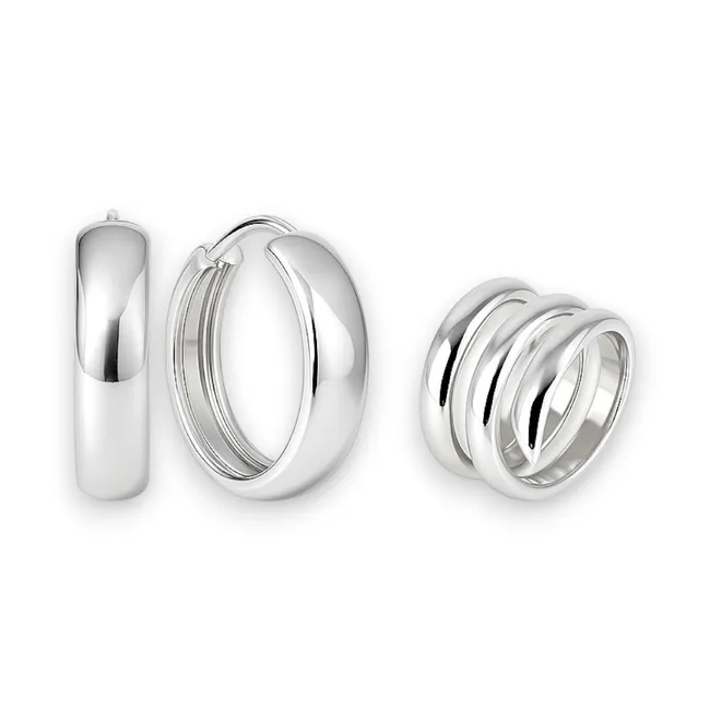 Срібний набір Спіраль 