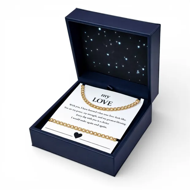 Срібний набір Арабський бісмарк та листівка для коханої