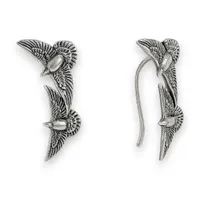 Срібні сережки-клаймбери  Голуби 