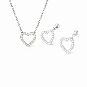 Срібний набір Сердечко 