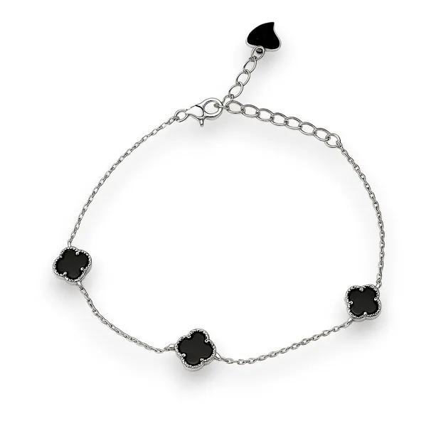 Срібний браслет Клевери