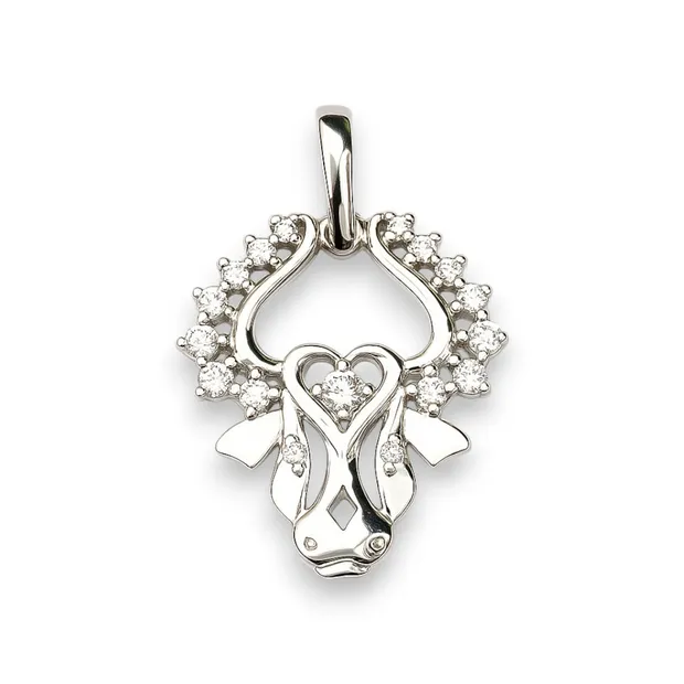 Срібна підвіска Телець