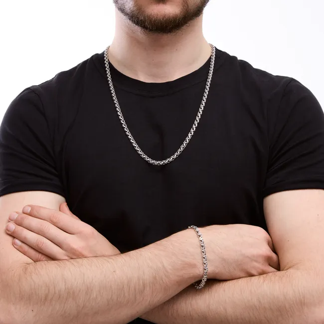 Срібний чоловічий набір Струмок  зображення 2