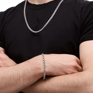 Срібний чоловічий набір Струмок  зображення 3