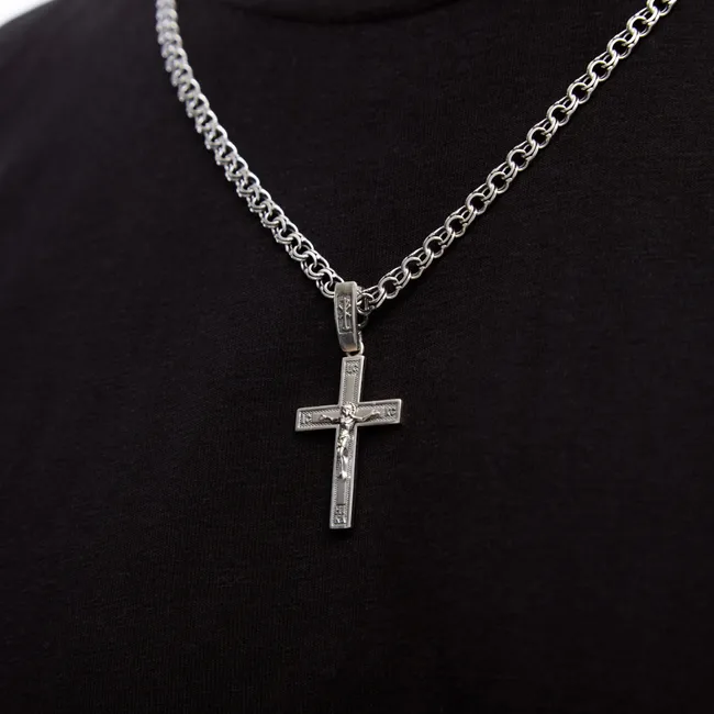 Срібний чоловічий набір Вірність  зображення 3