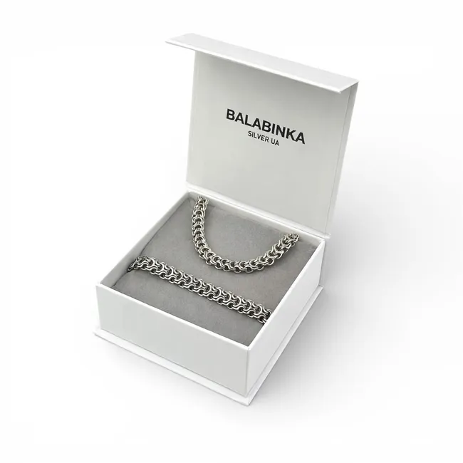 Срібний набір Рамзес та Коробка під набір "Балабінка" 