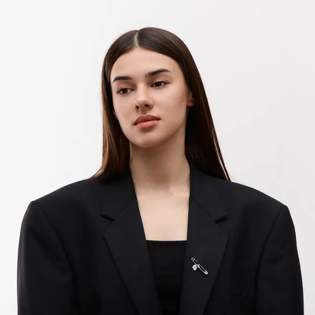 Срібна шпилька дитяча Оберіг