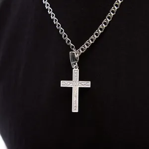 Срібний хрестик з розп'яттям Віра   зображення 7