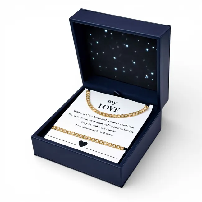 Срібний набір Арабський бісмарк та листівка для коханої 