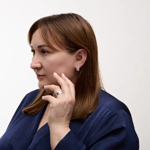 Срібний набір Вишивка