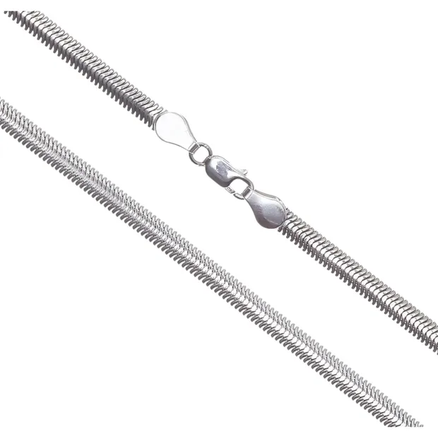 Срібний ланцюжок Плоский Снейк 