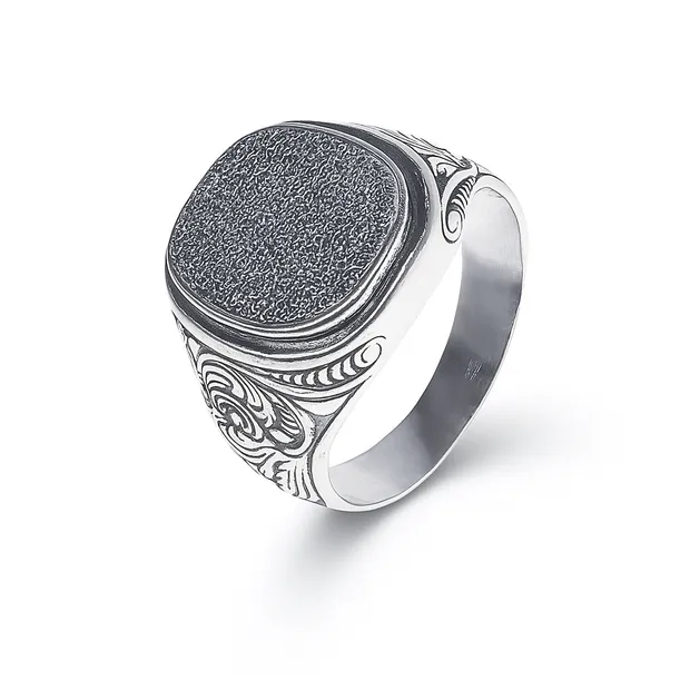 Silver male ring Empire