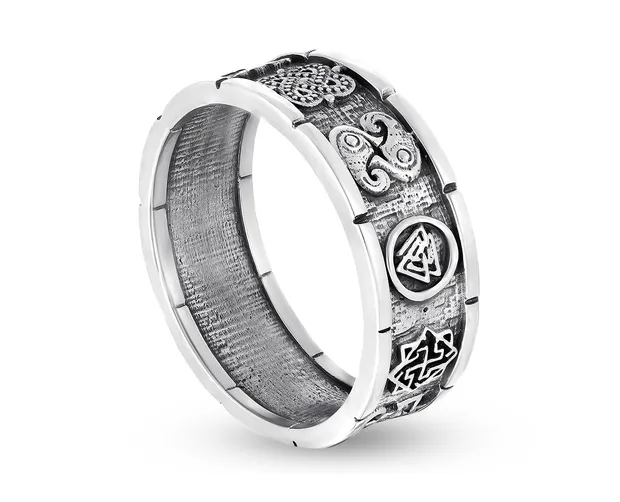Срібний чоловічий перстень Вікінг 2061К
