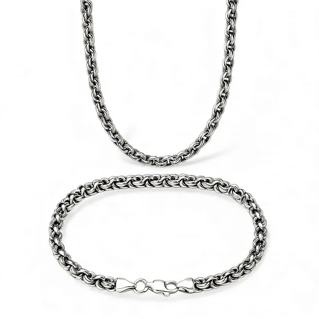 Срібний чоловічий набір Струмок