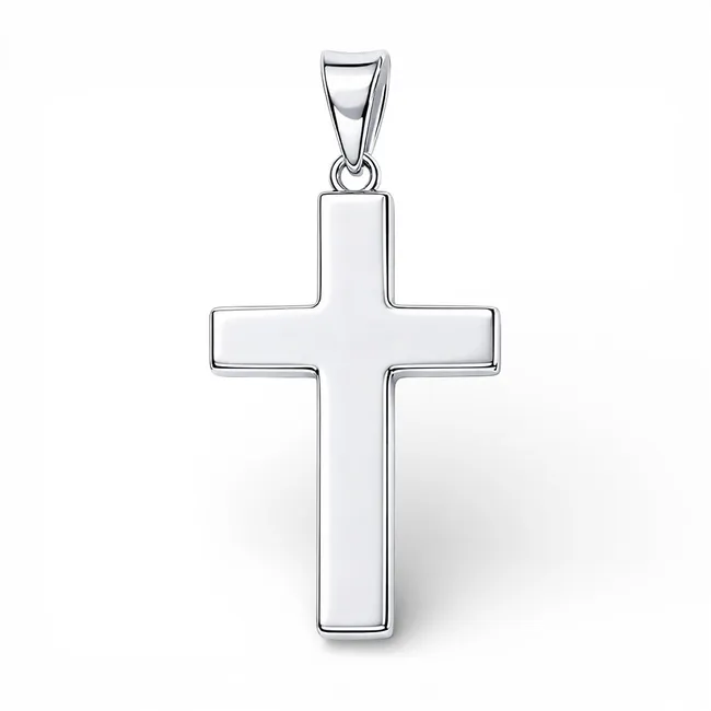 Серебряный декоративный крестик Прямой  