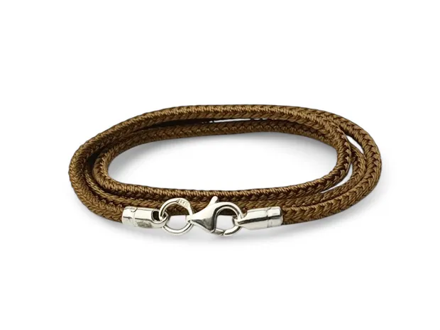 Silk lace with silver clasp Shake