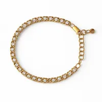 Срібний браслет Арабський Бісмарк в позолоті з фіанітами