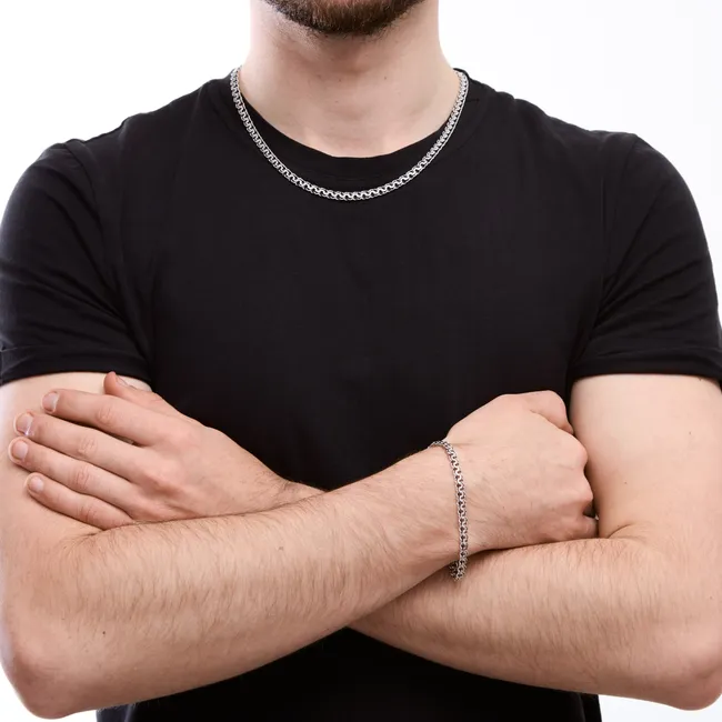 Срібний чоловічий набір Грецький Бісмарк  зображення 2