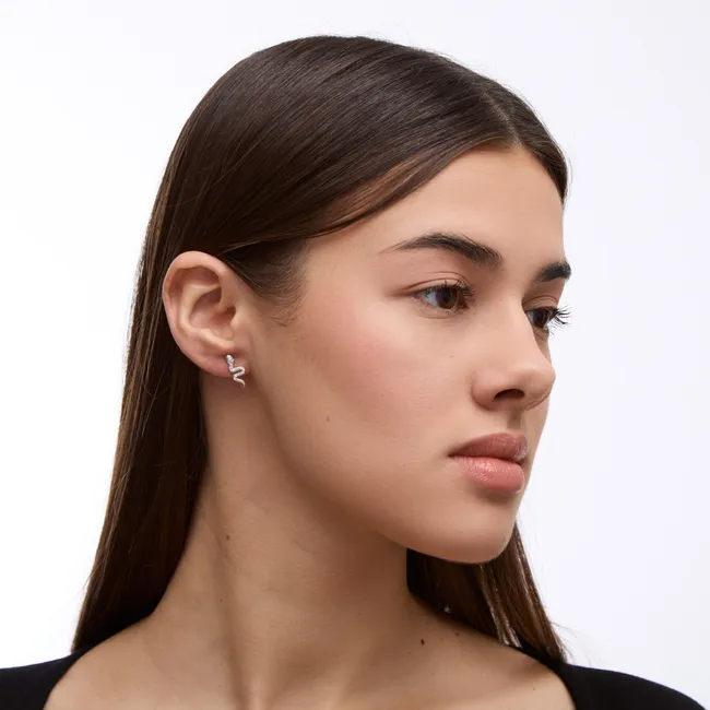 Срібні Сережки Змійки  зображення 5