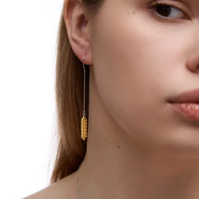 Серебряные Серьги Колоски  зображення 3