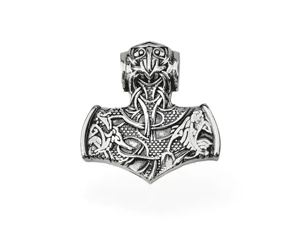 Серебряная подвеска Молот Тора на удачу