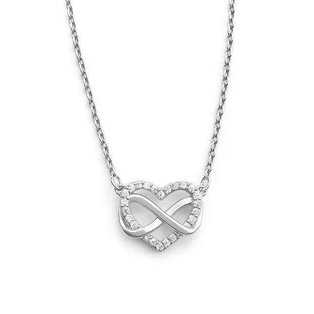 Silver necklace with DNA pendant